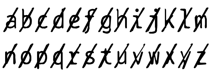 BPtypewriteDamagedSlashed Font LOWERCASE