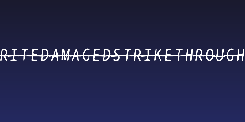 BPtypewriteDamagedStrikethrough Italic Social Header