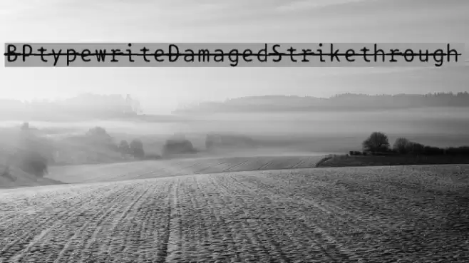 BPtypewriteDamagedStrikethrough Font examples