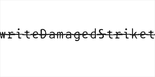 BPtypewriteDamagedStrikethrough Logo