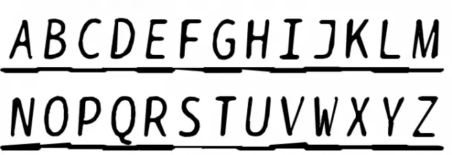 BPtypewriteDamagedUnderscored Italic Fuentes MAYÚSCULAS
