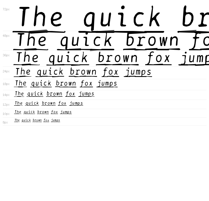 BPtypewriteDamagedUnderscored Italic Waterfall