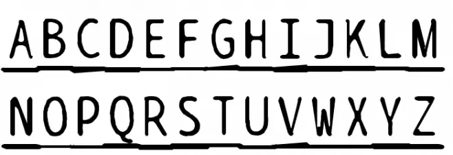 BPtypewriteDamagedUnderscored خط أحرف كبيرة