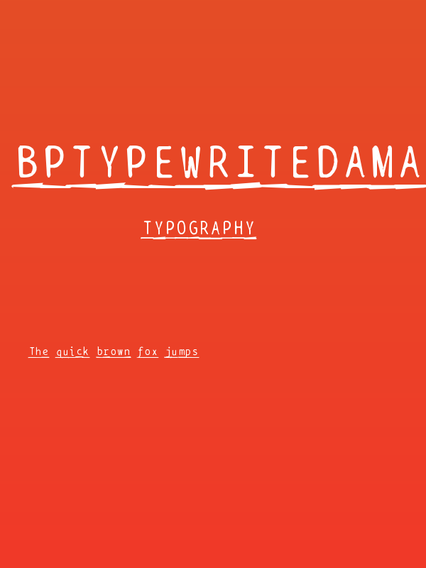 BPtypewriteDamagedUnderscored Poster