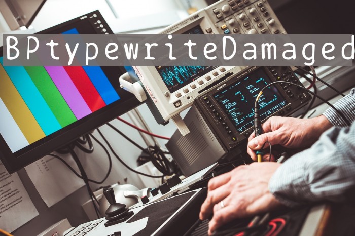 BPtypewriteDamaged Font examples