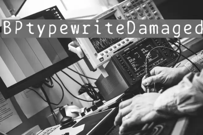 BPtypewriteDamaged Font examples
