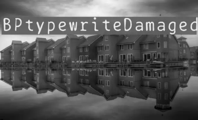 BPtypewriteDamaged Font examples