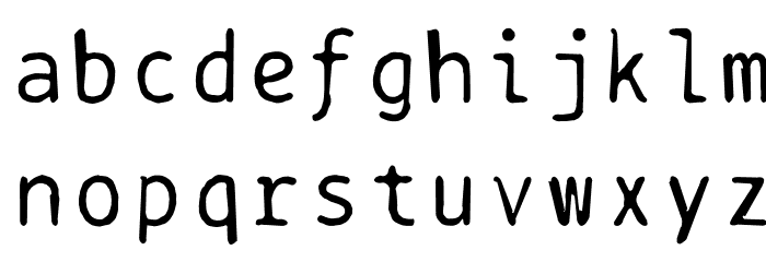 BPtypewriteDamaged Font LOWERCASE