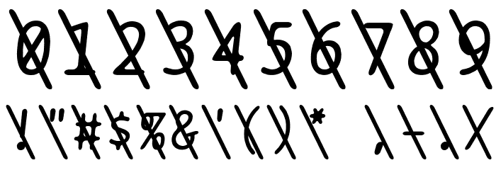 BPtypewriteSlashed Italic Font OTHER CHARS