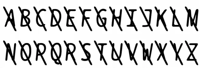BPtypewriteSlashed Italic Schriftart Groß