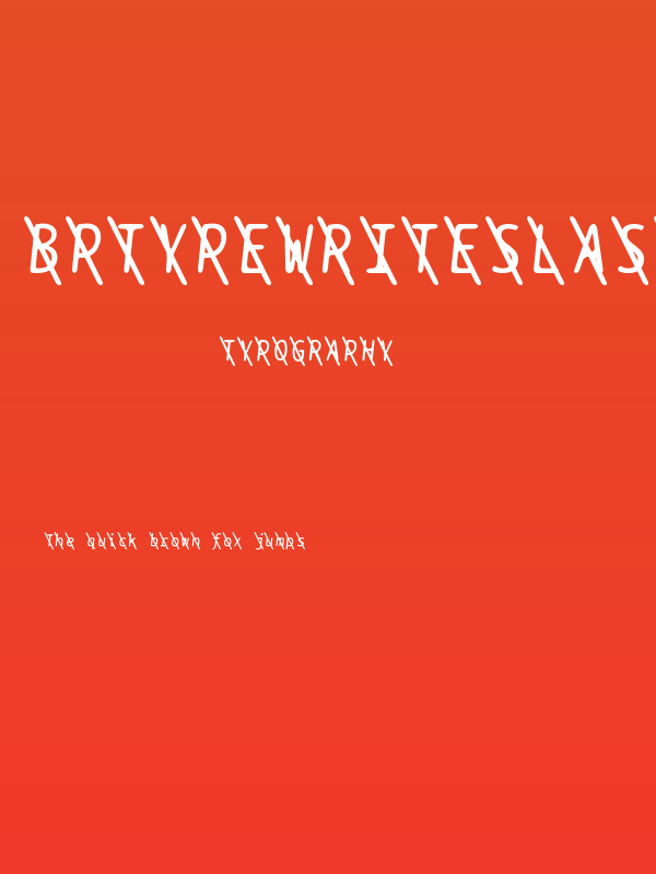 BPtypewriteSlashed Italic Poster