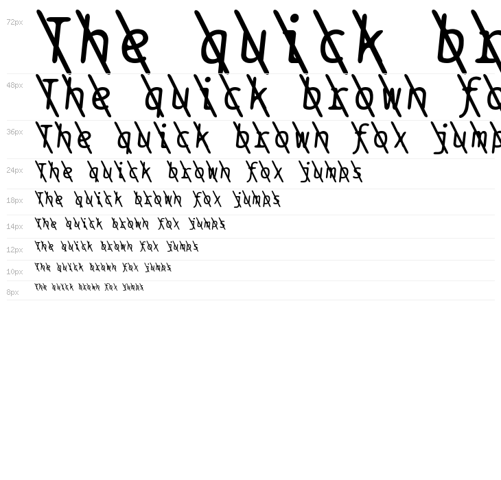 BPtypewriteSlashed Italic Waterfall