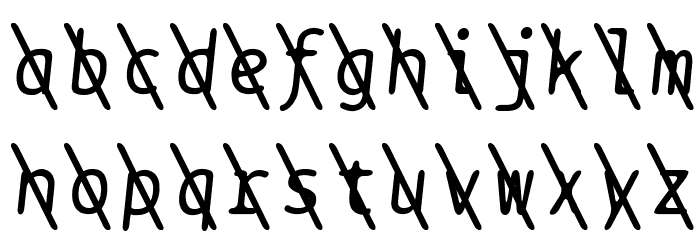 BPtypewriteSlashed Italic Font LOWERCASE