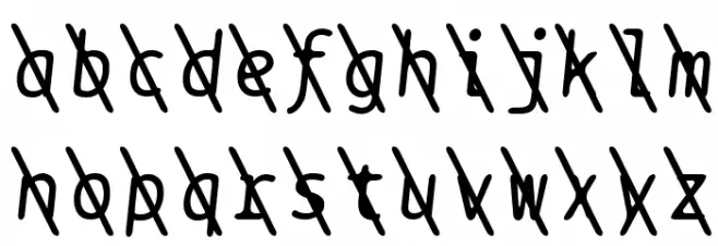 BPtypewriteSlashed Italic 字体 小写