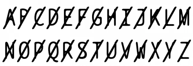 BPtypewriteSlashed Шрифта ВЕРХНИЙ