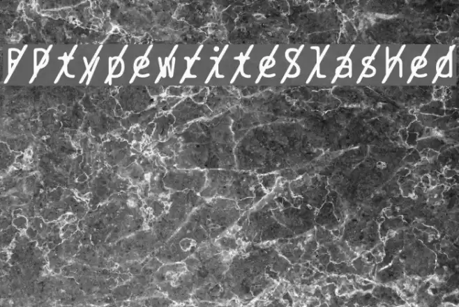 BPtypewriteSlashed Schriftart examples
