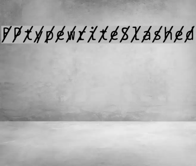 BPtypewriteSlashed Schriftart examples