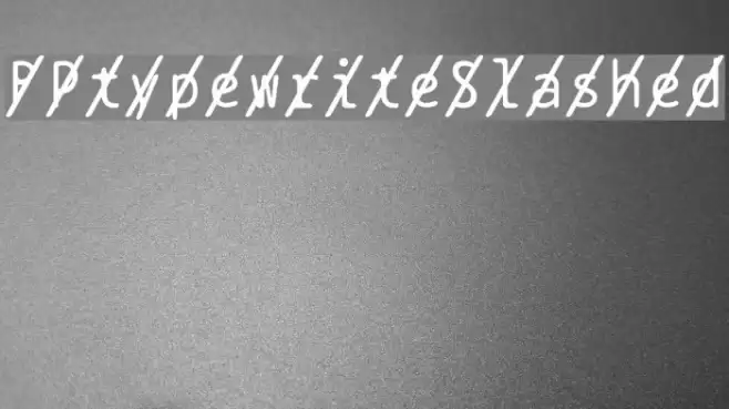 BPtypewriteSlashed Schriftart examples