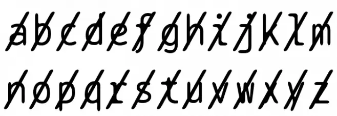 BPtypewriteSlashed Schriftart Kleinbuchstaben