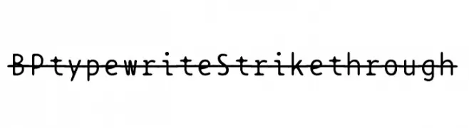 BPtypewriteStrikethrough  Скачать бесплатные шрифты