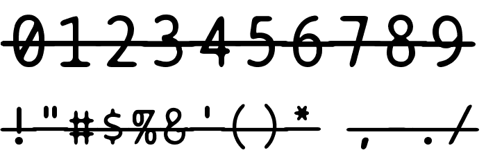 BPtypewriteStrikethrough Font OTHER CHARS