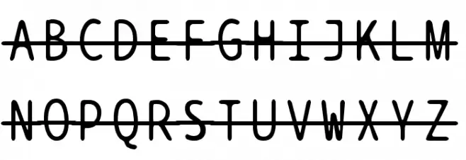 BPtypewriteStrikethrough 字体 大写