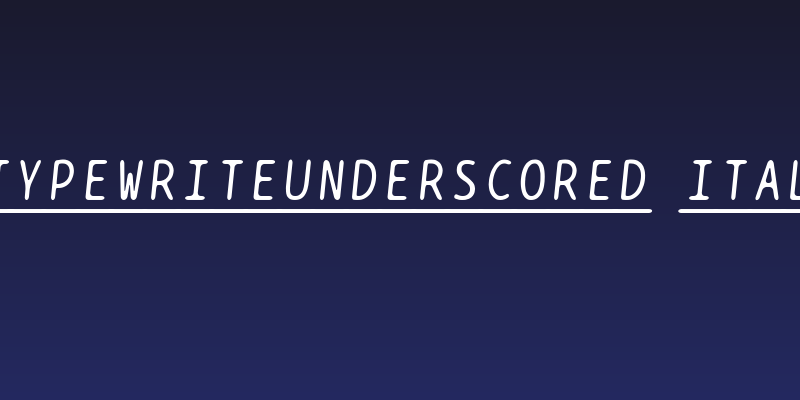 BPtypewriteUnderscored Italic Social Header