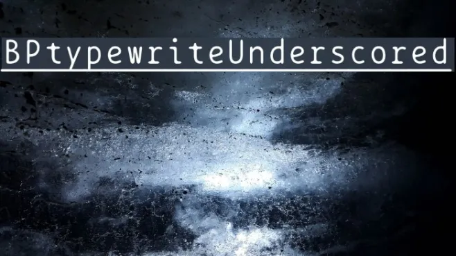 BPtypewriteUnderscored Example 1