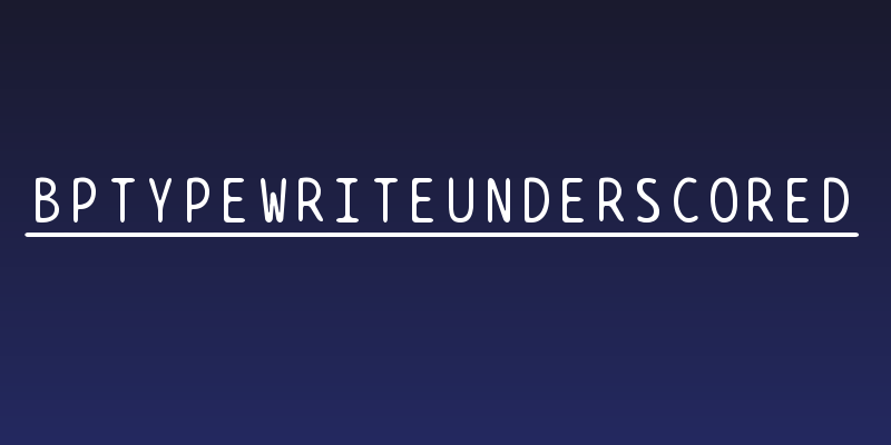 BPtypewriteUnderscored Social Header