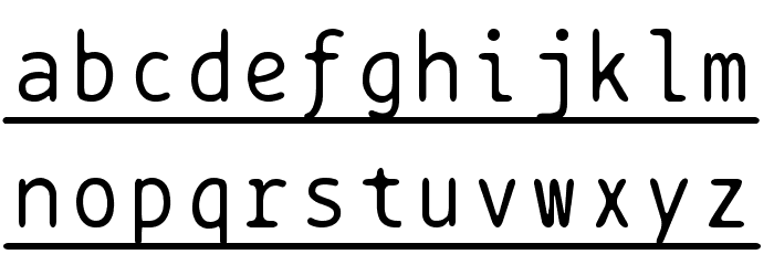 BPtypewriteUnderscored Font LOWERCASE
