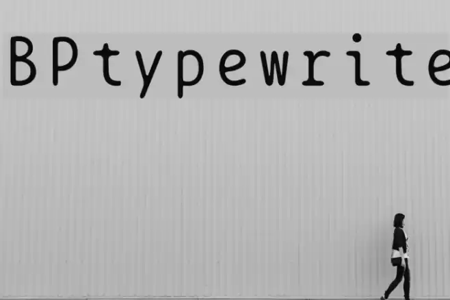 BPtypewrite Schriftart examples