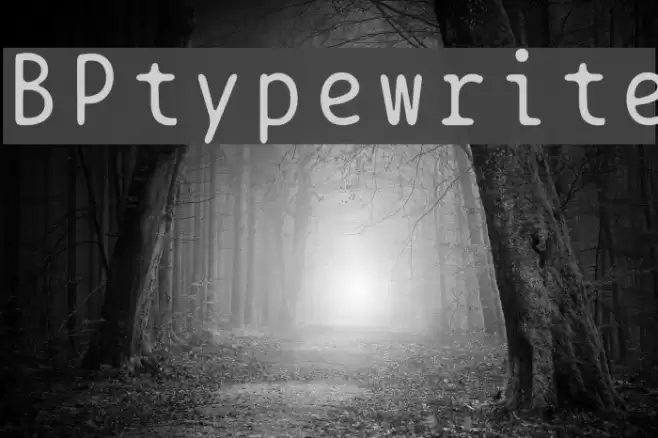 BPtypewrite Schriftart examples
