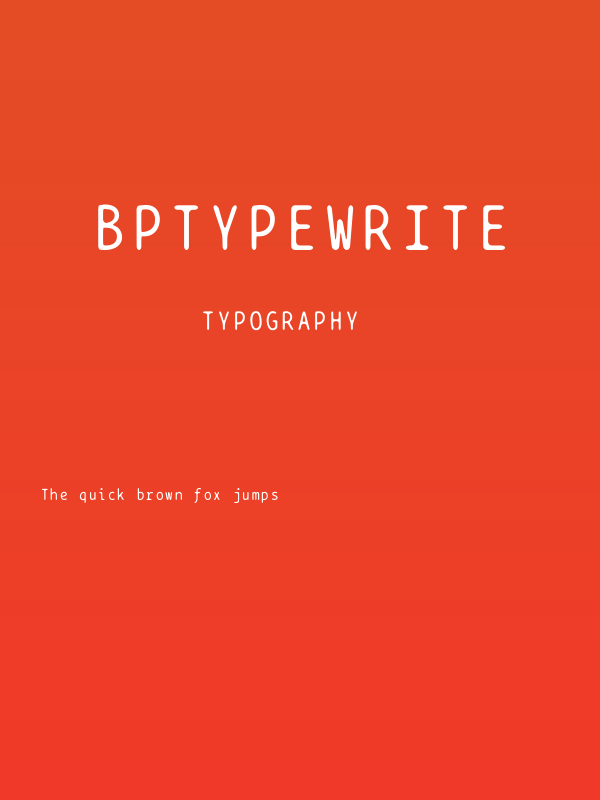 BPtypewrite Poster