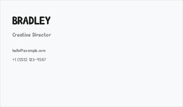 BRADLEY Business Card
