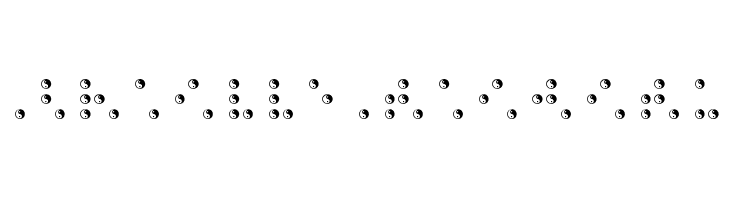BRAILLE TAIJITU Font