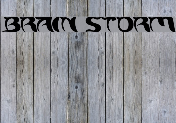 BRAIN STORM Font examples