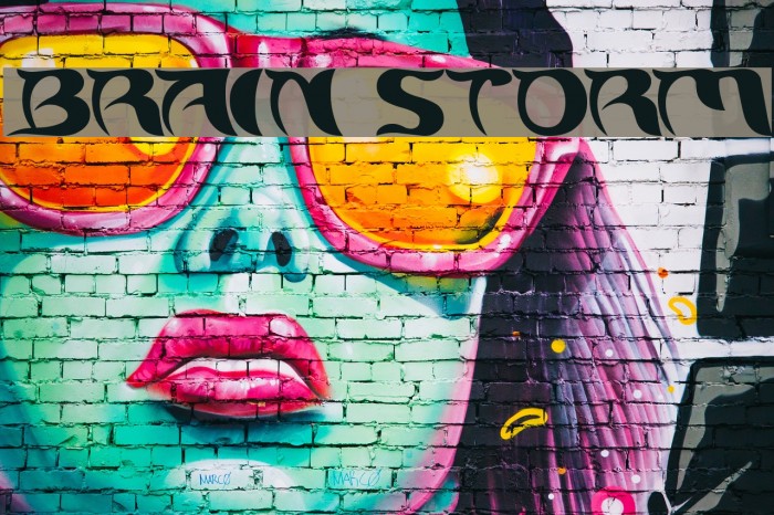 BRAIN STORM Font examples