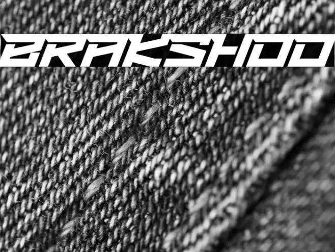 BRAKSHOO Font examples