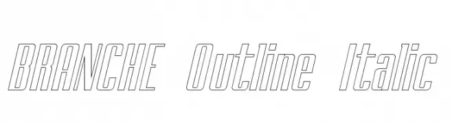 BRANCHE Outline Italic  Скачать бесплатные шрифты