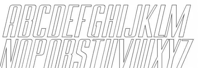 BRANCHE Outline Italic Schriftart Groß
