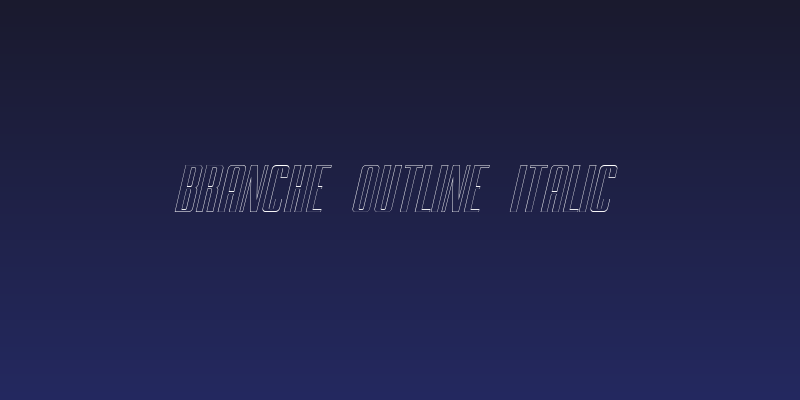 BRANCHE Outline Italic Social Header