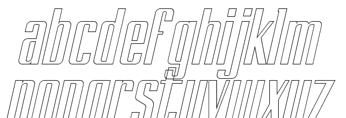 BRANCHE Outline Italic Font LOWERCASE