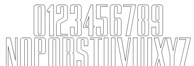 BRANCHE Outline Font OTHER CHARS