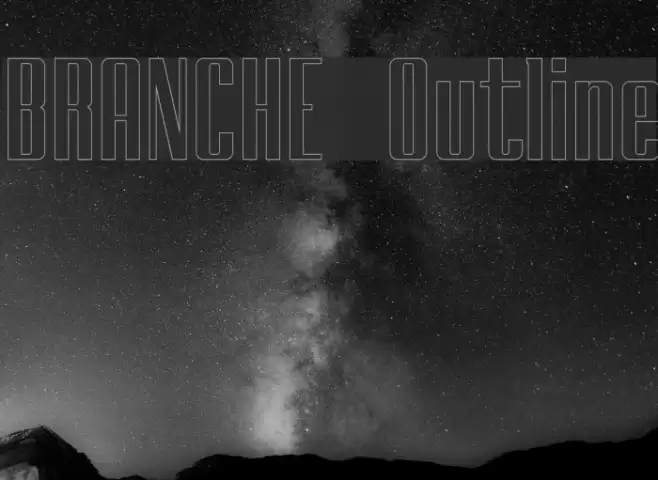 BRANCHE Outline Font examples