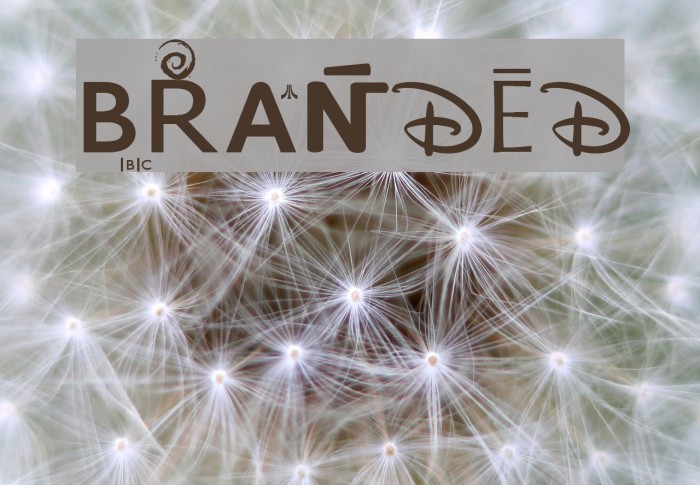BRANDED Font examples