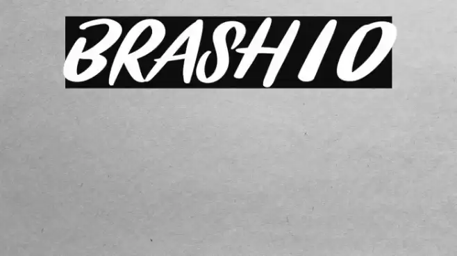 BRASHIO Font examples