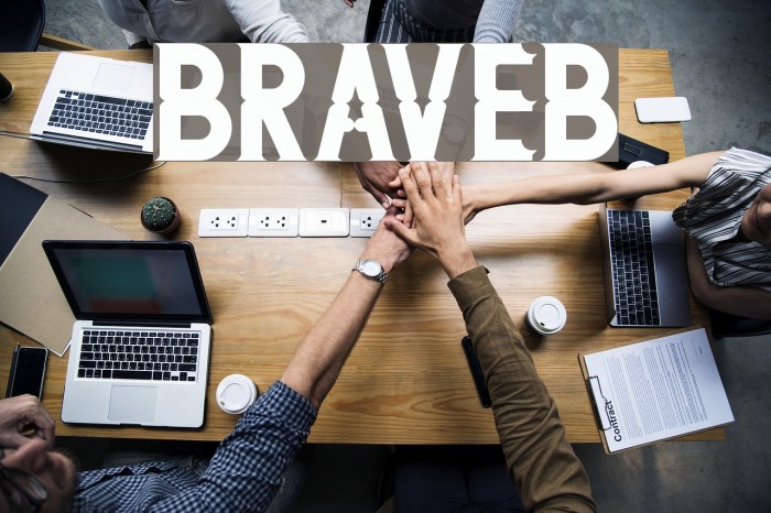 BRAVE-Bold Font examples