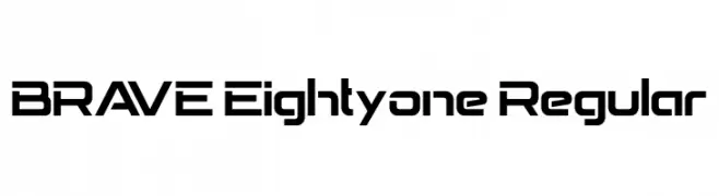 BRAVE Eightyone Regular  font caratteri gratis