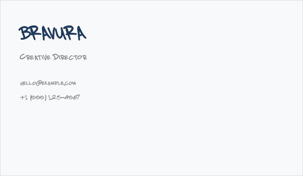 BRAVURA Business Card