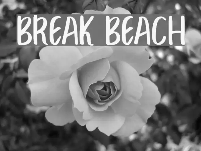 BREAK BEACH Font examples